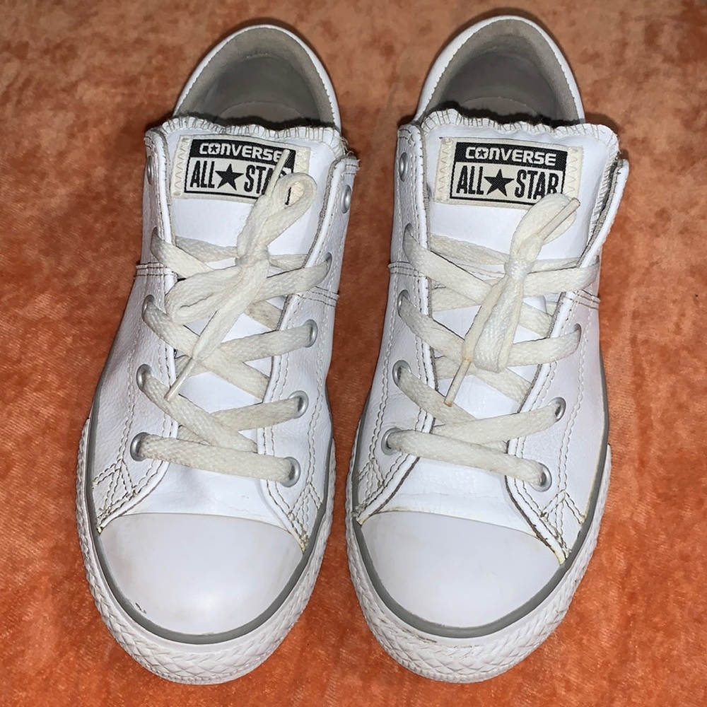 White Converse Junior US size 3, Fits like a size 5 - 5.5